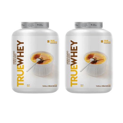 Kit 2 TrueWhey Protein 100% Isolado e Hidrolisado TrueSource 1.8KG Vanilla Crème Brûllè Kit 2 TrueWhey Protein 100% Isolado e Hidrolisado TrueSource 1.8KG Vanilla Crème Brûllè